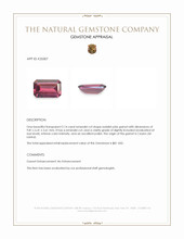 2.14 Ct. Reddish Pink Garnet from Ceylon (Sri Lanka) Appraisal