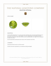 1.91 Ct. Yellowish Green Chrysoberyl from Ceylon (Sri Lanka) Appraisal