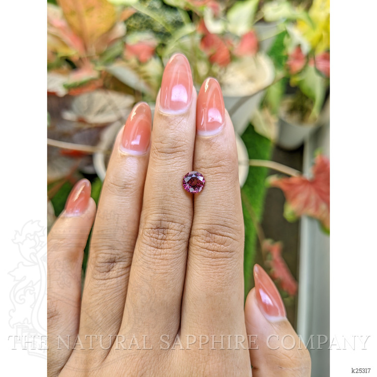 1.48 Ct. Purplish Pink Rhodolite Garnet from Ceylon (Sri Lanka)