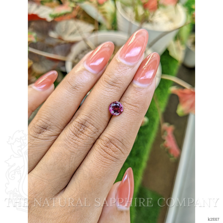 1.48 Ct. Purplish Pink Rhodolite Garnet from Ceylon (Sri Lanka)