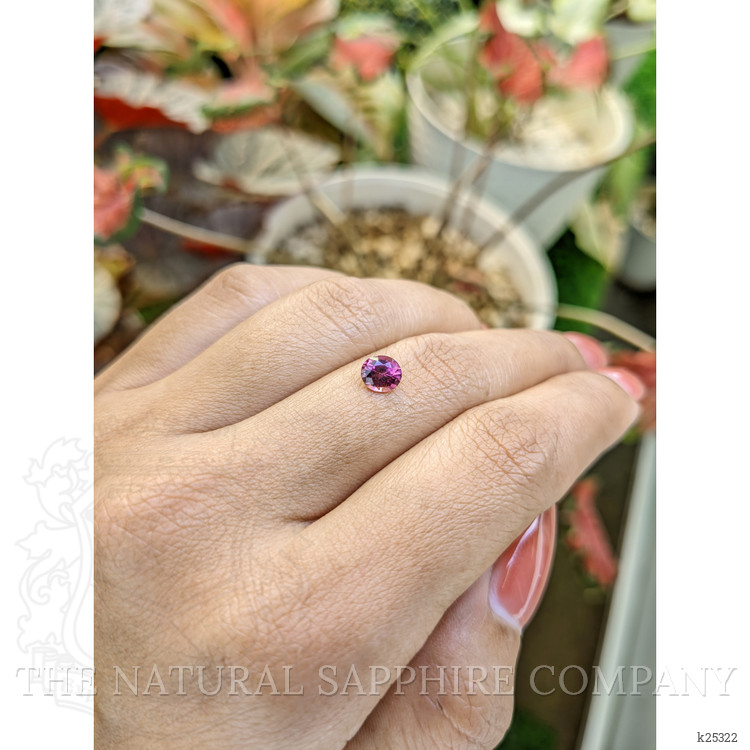 0.74 Ct. Purplish Pink Rhodolite Garnet from Ceylon (Sri Lanka)