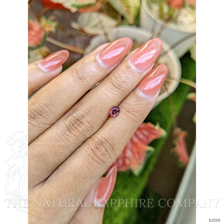 0.67 Ct. Pinkish Purple Garnet from Ceylon (Sri Lanka)