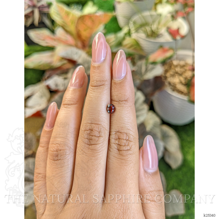 0.77 Ct. Orangish Red Garnet from Ceylon (Sri Lanka)