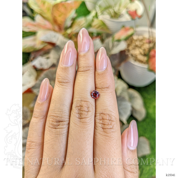 0.85 Ct. Pinkish Red Garnet from Ceylon (Sri Lanka)
