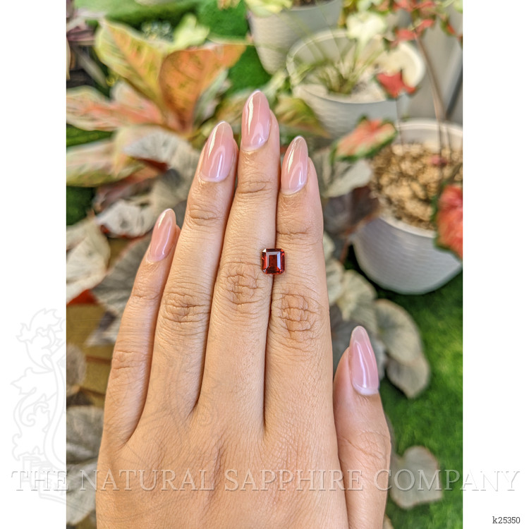 1.52 Ct. Orangish Red Garnet from Ceylon (Sri Lanka)