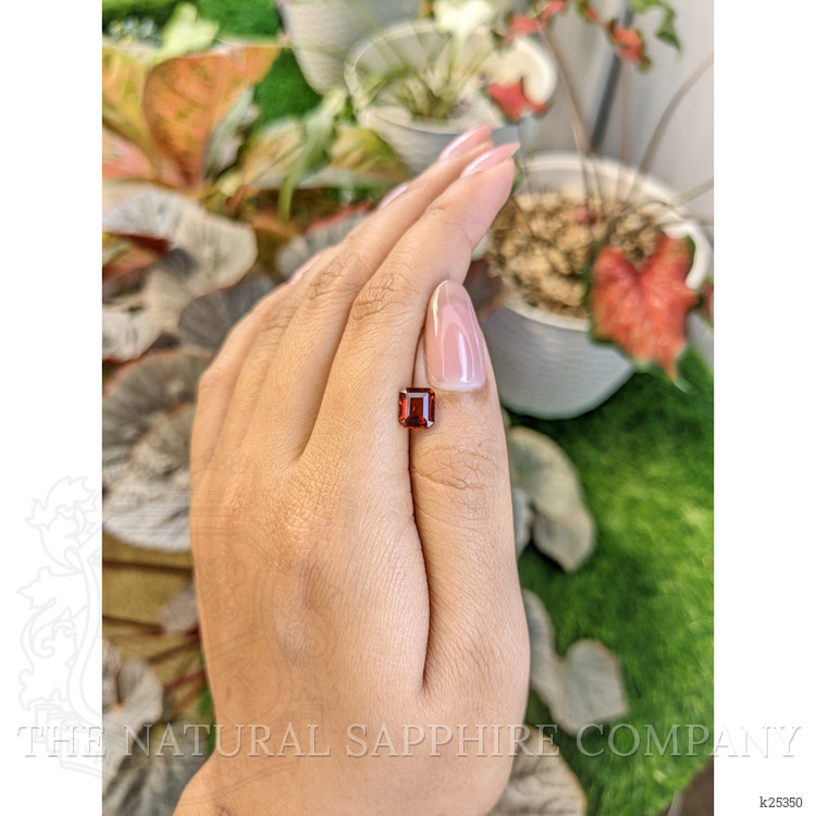 1.52 Ct. Orangish Red Garnet from Ceylon (Sri Lanka)