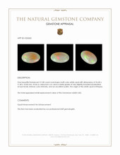 21.80 Ct. Multi Color Cabochon White Opal (Light Opal) from Ethiopia Appraisal