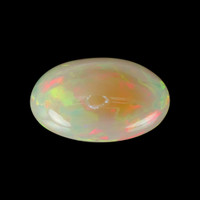 21.80 Ct. Multi Color Cabochon White Opal from Ethiopia Video