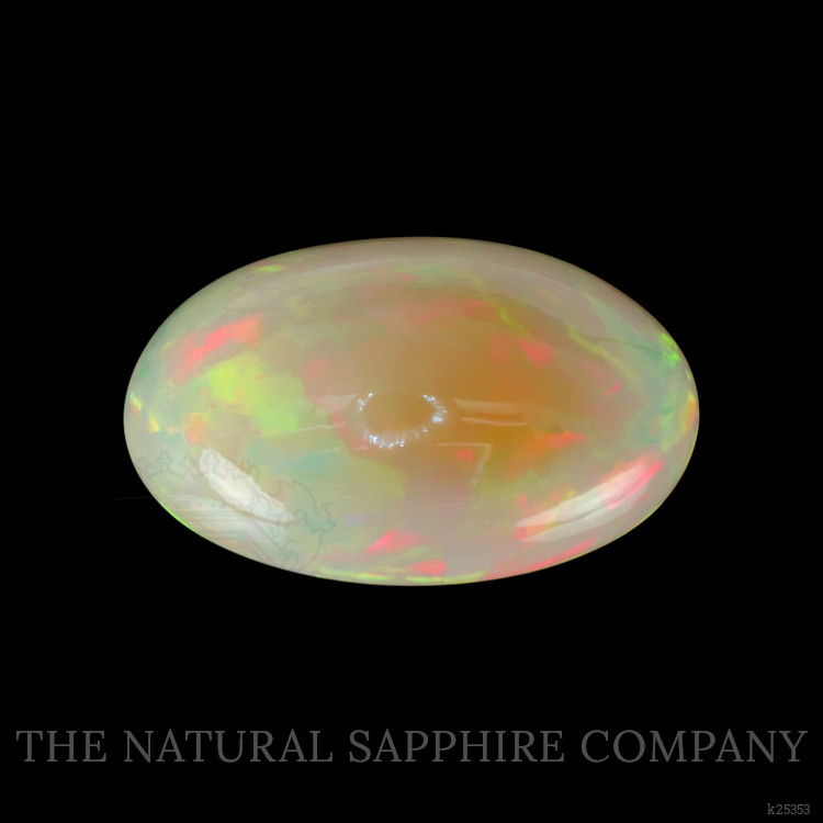 21.80 Ct. Multi Color Cabochon White Opal from Ethiopia