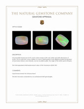 24.95 Ct. Multi Color White Opal from Ethiopia Appraisal
