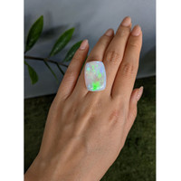 24.95 Ct. Multi Color White Opal from Ethiopia Life Style