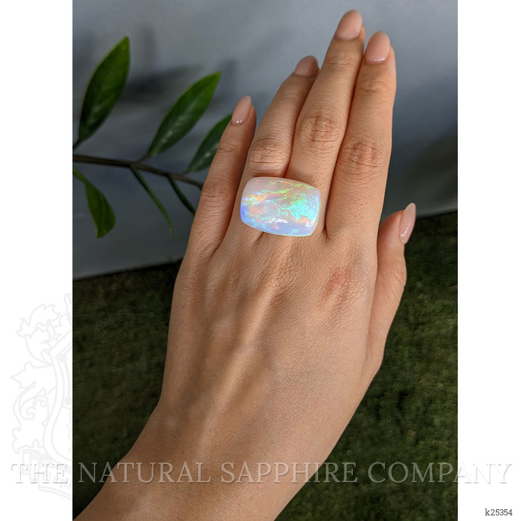 24.95 Ct. Multi Color White Opal from Ethiopia
