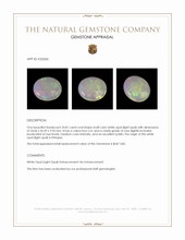 24.81 Ct. Multi Color Cabochon White Opal (Light Opal) from Ethiopia Appraisal