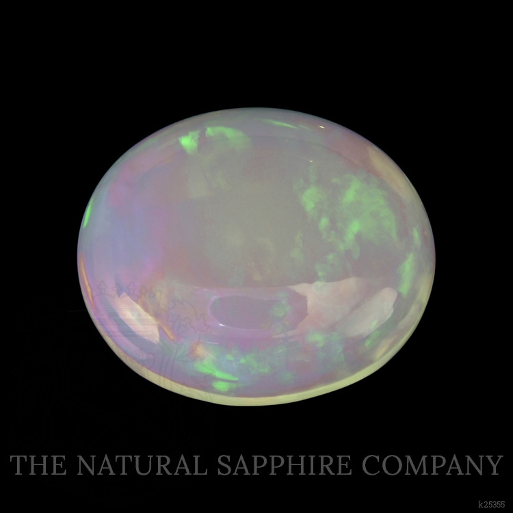 24.81 Ct. Multi Color Cabochon White Opal from Ethiopia