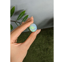 24.81 Ct. Multi Color Cabochon White Opal from Ethiopia Life Style