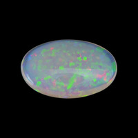 25.85 Ct. Multi Color Cabochon White Opal from Ethiopia Video