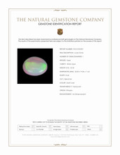 22.32 Ct. Multi Color Cabochon White Opal from Ethiopia Scan Report