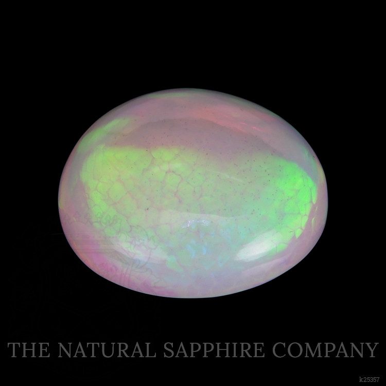 22.32 Ct. Multi Color Cabochon White Opal from Ethiopia
