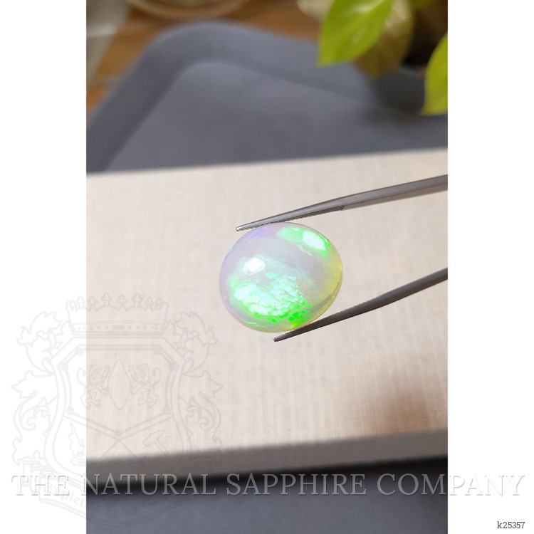 22.32 Ct. Multi Color Cabochon White Opal from Ethiopia