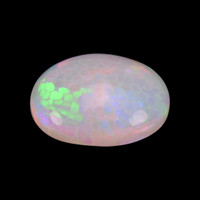18.61 Ct. Multi Color Cabochon White Opal from Ethiopia Video