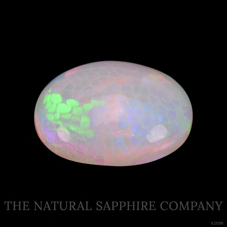 18.61 Ct. Multi Color Cabochon White Opal from Ethiopia