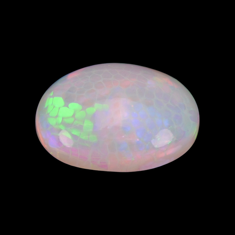 18.61 Ct. Multi Color Cabochon White Opal from Ethiopia