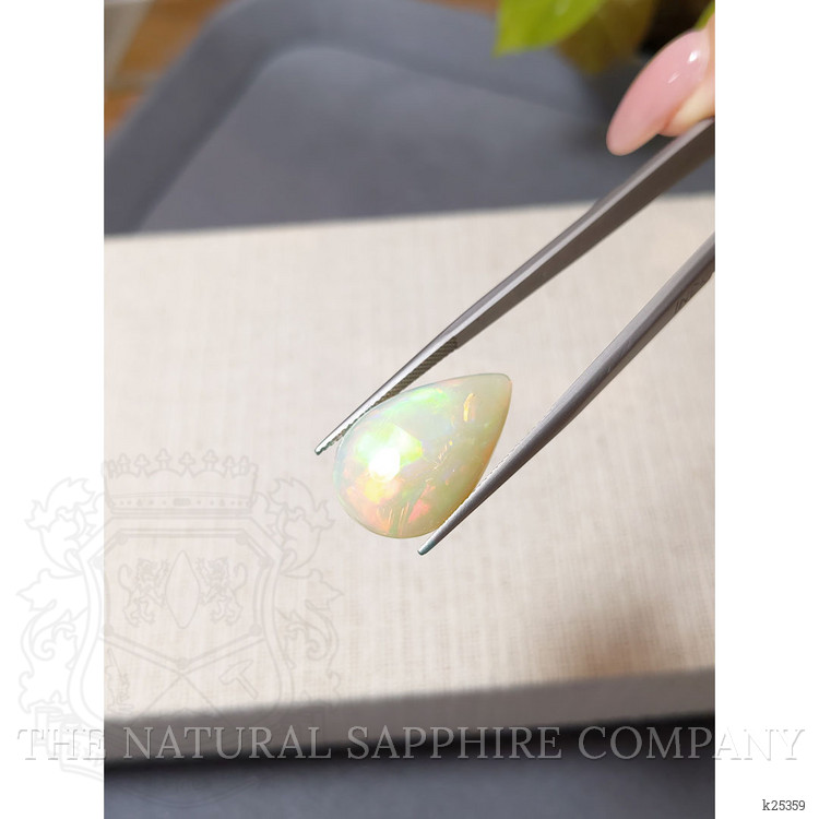 12.76 Ct. Multi Color Cabochon White Opal from Ethiopia
