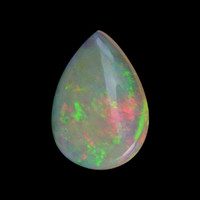 11.12 Ct. Multi Color Cabochon White Opal from Ethiopia Video