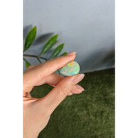 11.12 Ct. Multi Color Cabochon White Opal from Ethiopia Life Style