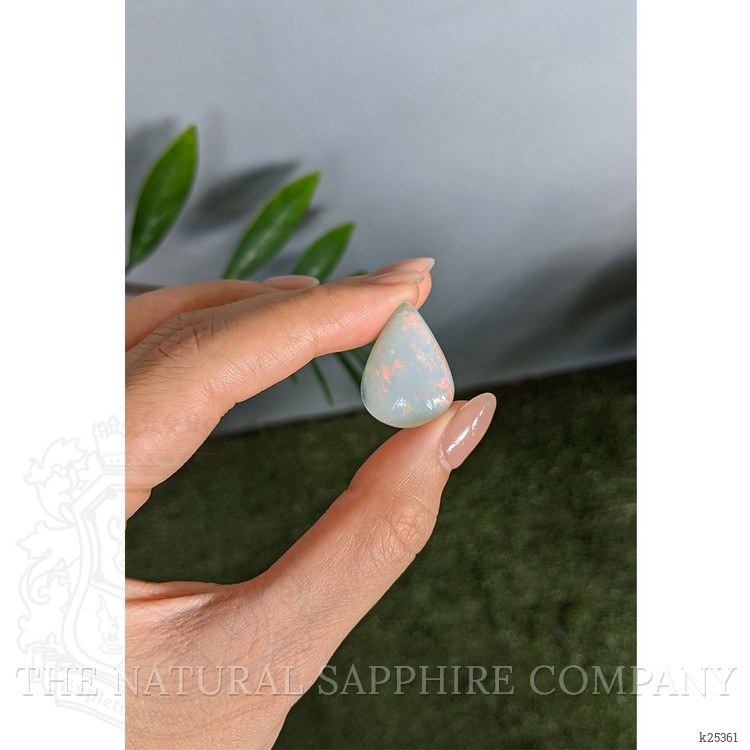 20.95 Ct. Multi Color Cabochon White Opal from Ethiopia
