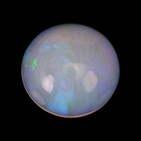 30.00 Ct. Multi Color Cabochon White Opal from Ethiopia Video