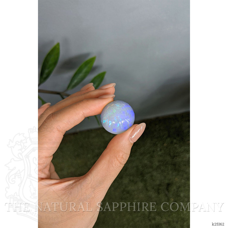 30.00 Ct. Multi Color Cabochon White Opal from Ethiopia
