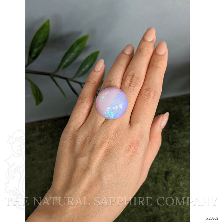 30.00 Ct. Multi Color Cabochon White Opal from Ethiopia