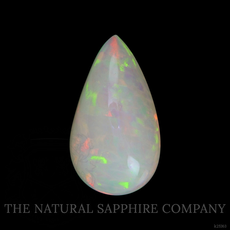 17.75 Ct. Multi Color Cabochon White Opal from Ethiopia