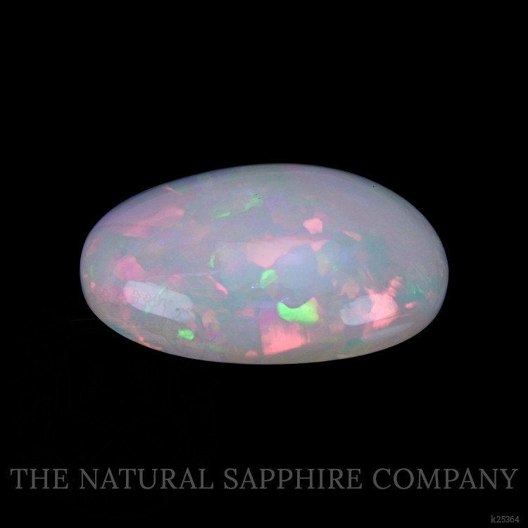 16.69 Ct. Multi Color Cabochon White Opal from Ethiopia