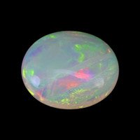 10.05 Ct. Multi Color Cabochon White Opal from Ethiopia Video