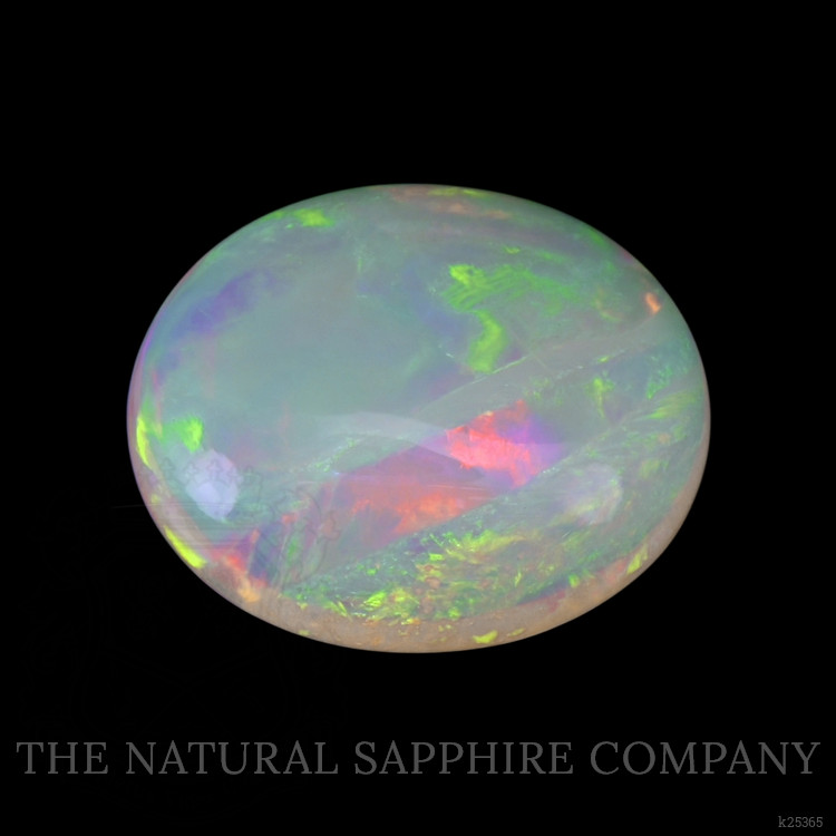 10.05 Ct. Multi Color Cabochon White Opal from Ethiopia