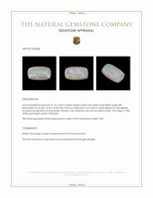 21.52 Ct. Multi Color Cabochon White Opal (Light Opal) from Ethiopia Appraisal