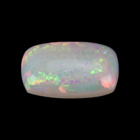 21.52 Ct. Multi Color Cabochon White Opal from Ethiopia Video