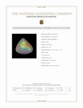 18.51 Ct. Multi Color Cabochon White Opal from Ethiopia Scan Report