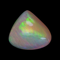 18.51 Ct. Multi Color Cabochon White Opal from Ethiopia Video
