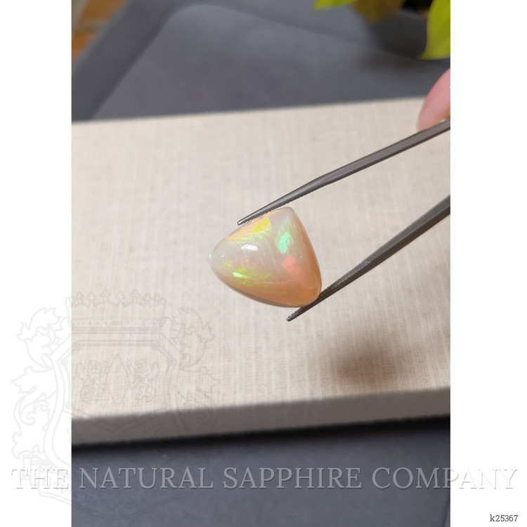 18.51 Ct. Multi Color Cabochon White Opal from Ethiopia