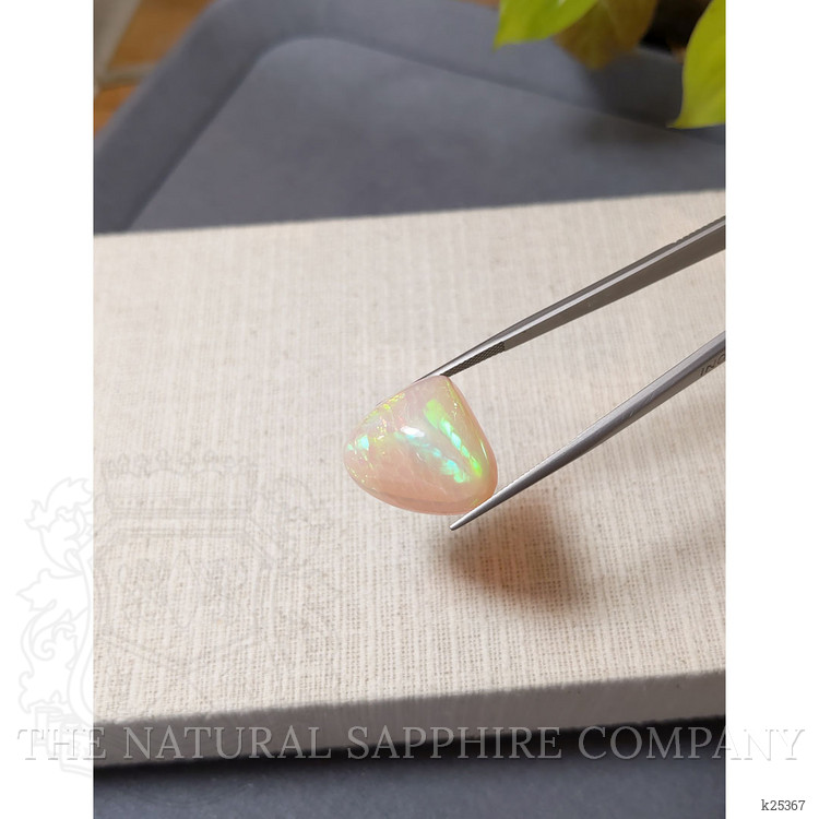18.51 Ct. Multi Color Cabochon White Opal from Ethiopia