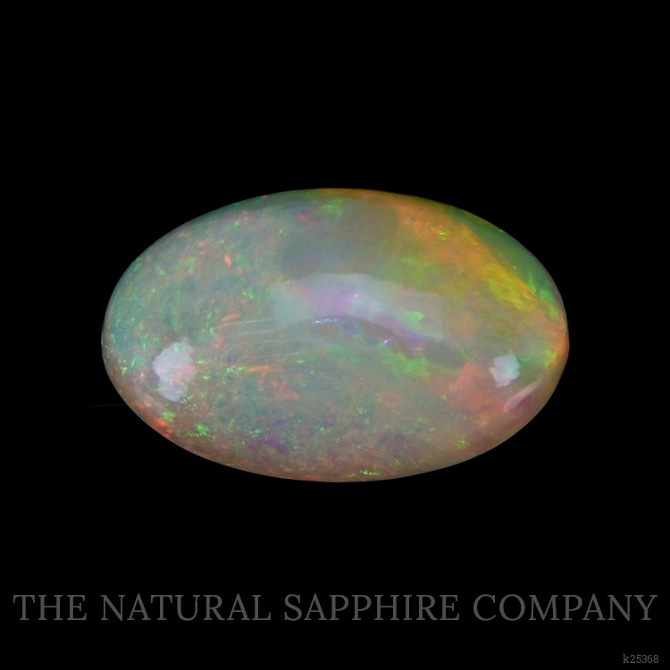 7.02 Ct. Multi Color Cabochon White Opal from Ethiopia