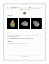 22.46 Ct. Multi Color Cabochon White Opal (Light Opal) from Ethiopia Appraisal