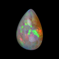 22.46 Ct. Multi Color Cabochon White Opal from Ethiopia Video
