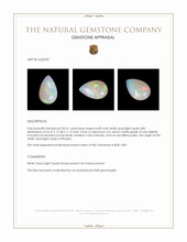 20.51 Ct. Multi Color Cabochon White Opal (Light Opal) from Ethiopia Appraisal