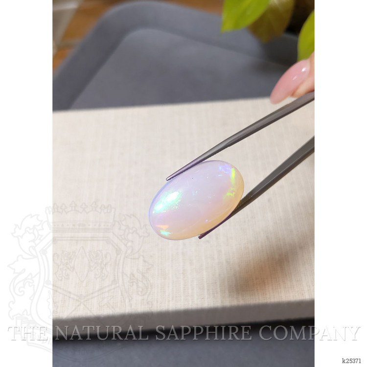 23.91 Ct. Multi Color Cabochon White Opal from Ethiopia