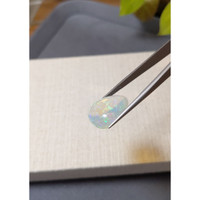 17.68 Ct. Multi Color Cabochon White Opal from Ethiopia Life Style