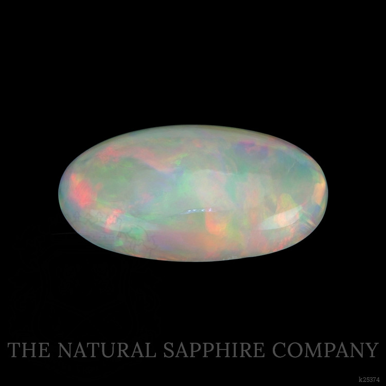 6.77 Ct. Multi Color Cabochon White Opal from Ethiopia